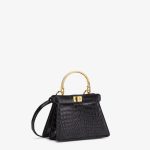 FENDI Peekaboo ISeeU Petite Black crocodile leather bag - Image 3